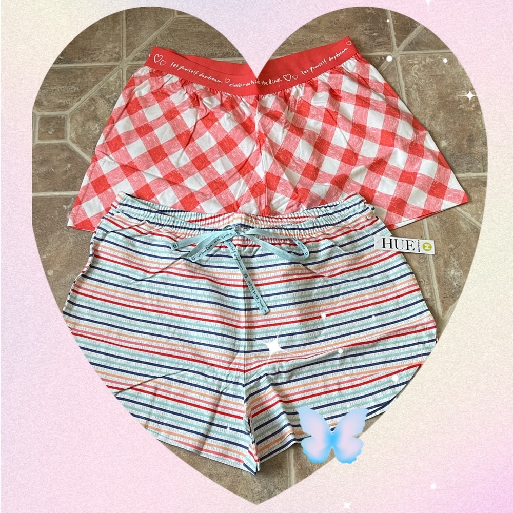 SALE❗️ NWT HUE women boxer shorts 2 pc- M